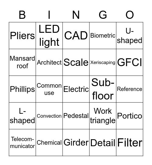 Units 6 - 10 Bingo Card