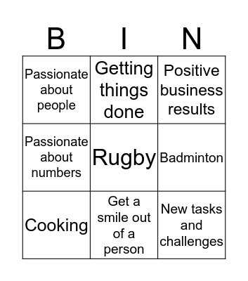 Bingo1 Bingo Card