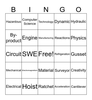 SWE Bingo Card