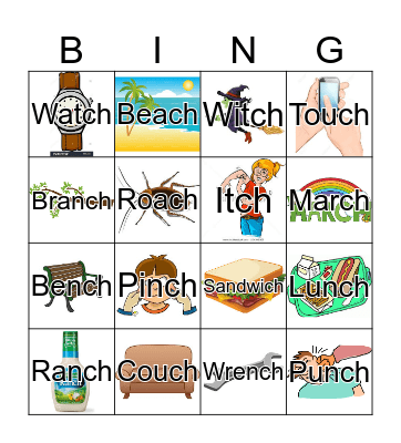 Final /CH/ Bingo Card