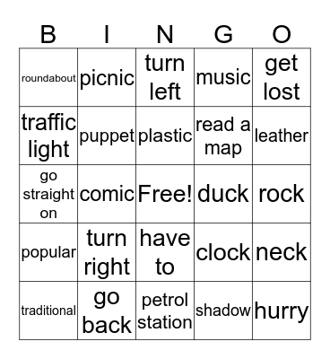 Get Lost! Bingo Card