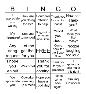 W.E.S.T BINGO Card