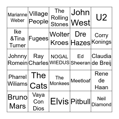 Gooise Glamour Ladies Night Bingo Card