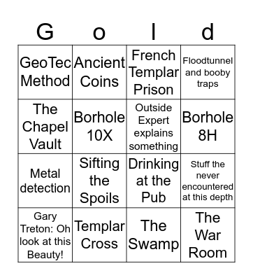 The Curse of Oak Island Bingo Card