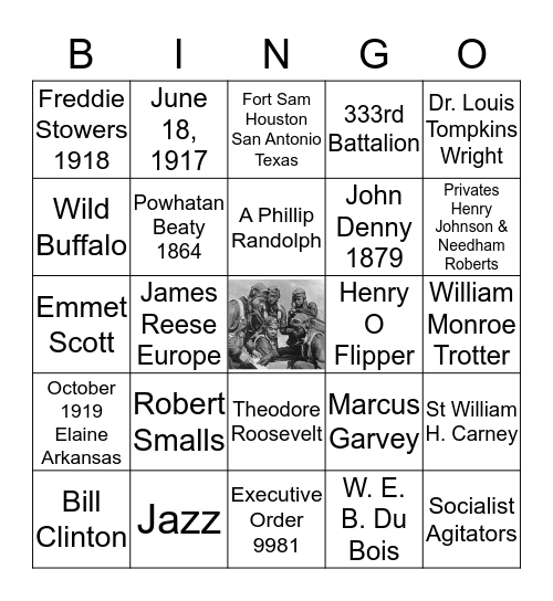 Black History Month 2018 Bingo Card