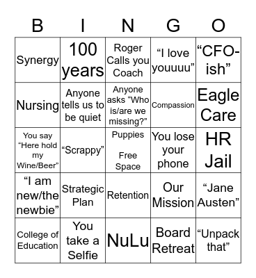 Spalding Bingo Card