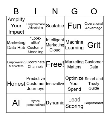 G5 2018 Kick-Off Bingo Card