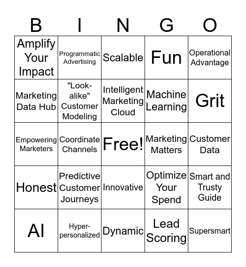 G5 2018 Kick-Off Bingo Card