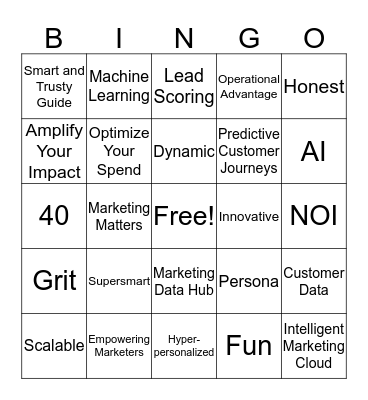 G5 2018 Kick-Off Bingo Card
