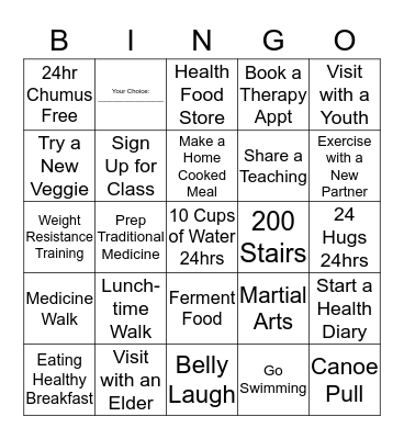 WINTER WELLNESS Bingo Card