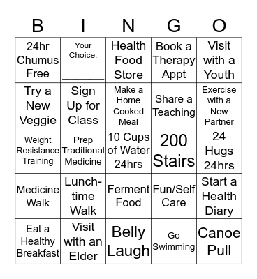 WINTER WELLNESS Bingo Card