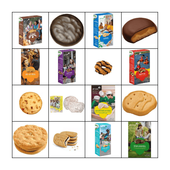 Cookie Bingo Card
