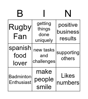 Bingo 1 Bingo Card