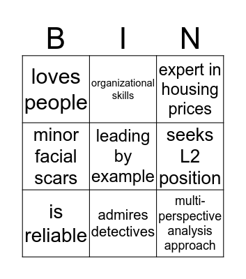 Bingo 3 Bingo Card