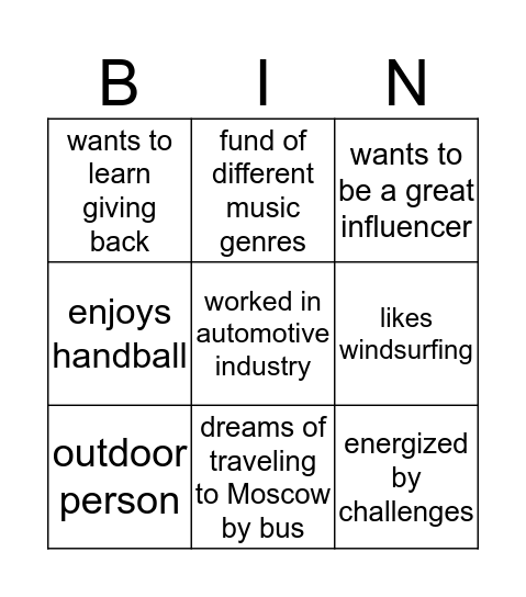 Bingo 5 Bingo Card
