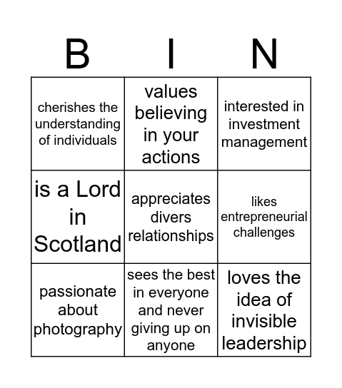 Bingo 17 Bingo Card