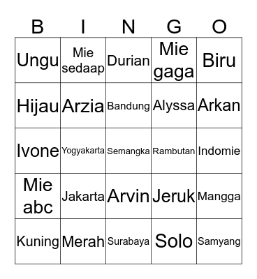 BINGONYA AAPI Bingo Card