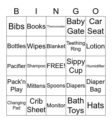 BABY BINGO Card