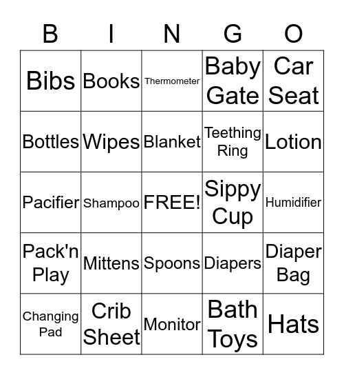 BABY BINGO Card