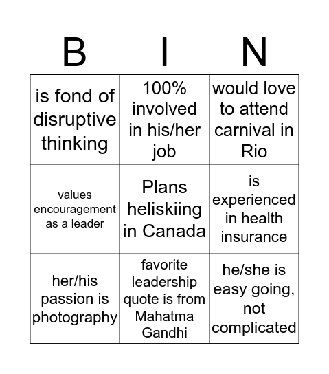 Bingo 20 Bingo Card