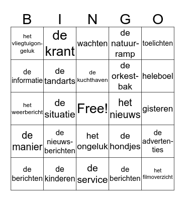 Waarom de krant lezen Bingo Card