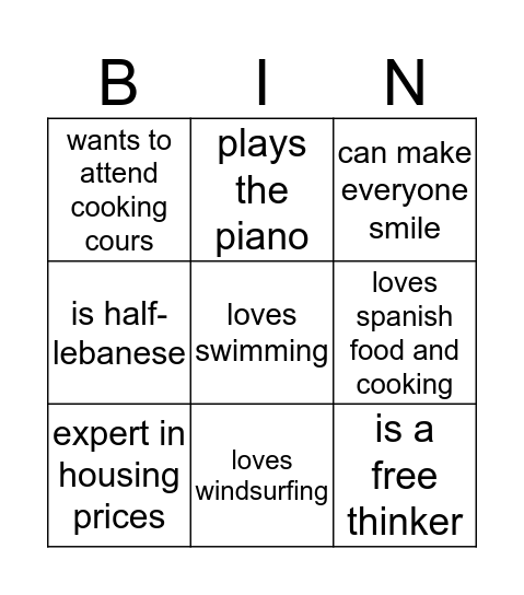 Bingo 59 Bingo Card