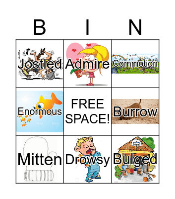 The Mitten Bingo Card