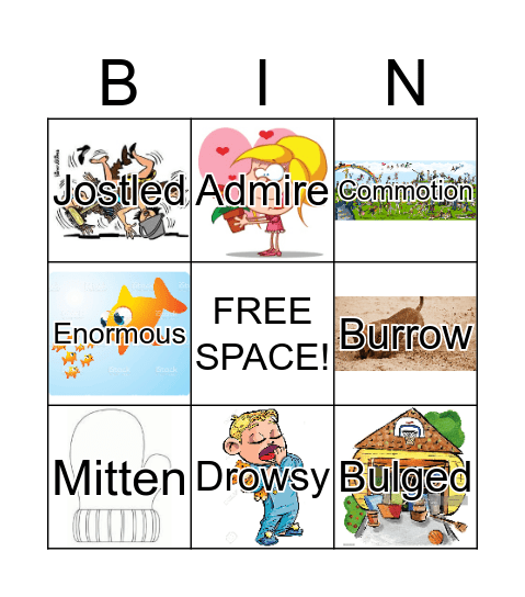 The Mitten Bingo Card