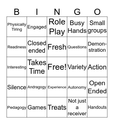 ENGAGING AUDIENCE Bingo Card