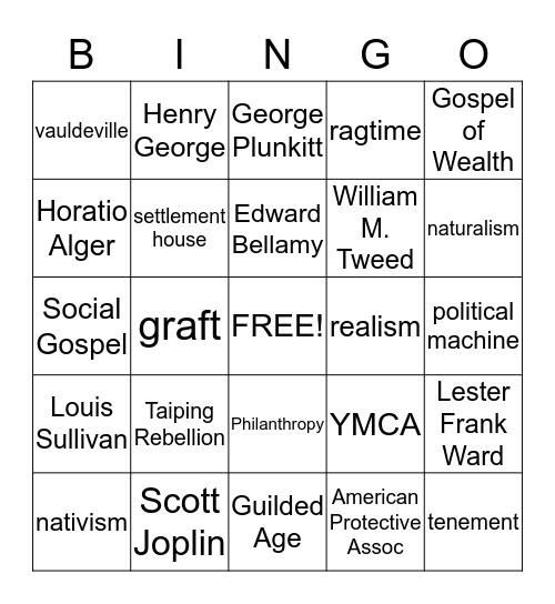 15: Immigration Bingo Card