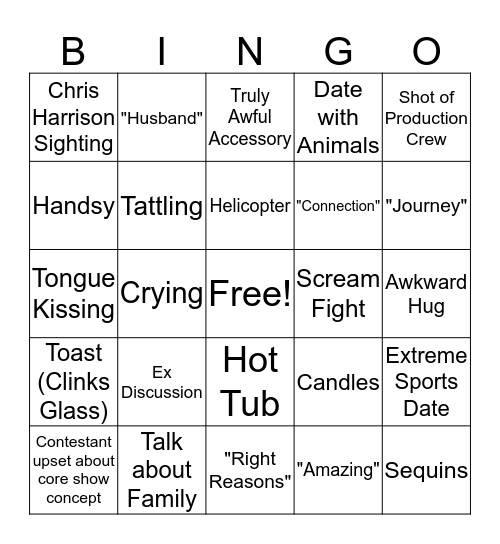 Janu-ARIE BINGO Card