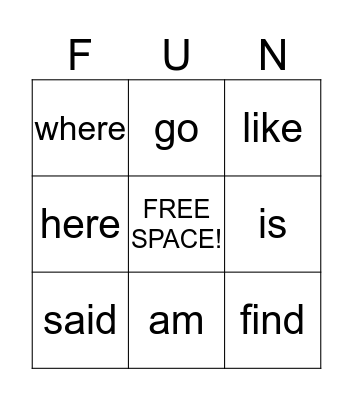 Review Week 1 & 2 Bingo Card