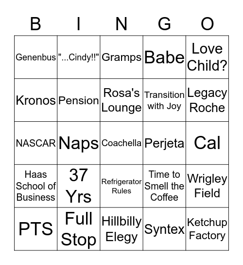 BINGO with Dale Bingo Card