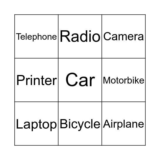 IMPROVE YOUR SPEAKING - BINGO 9 Bingo Card