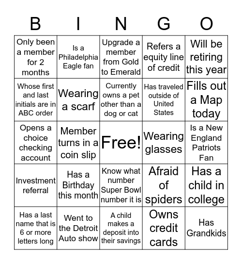 Fun Friday Bingo Card