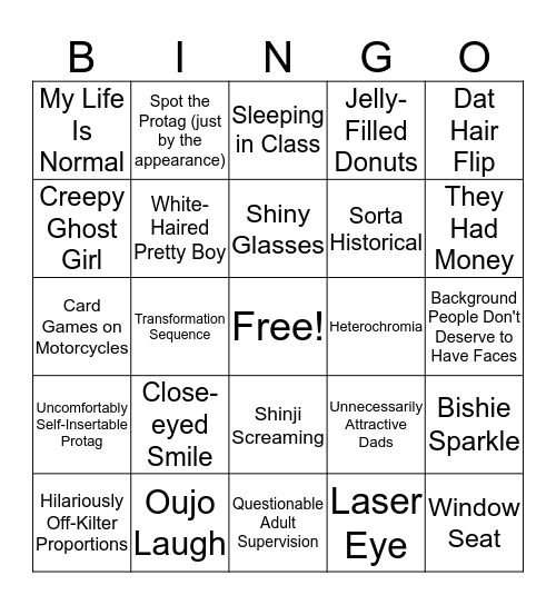 Anime Bingo! Bingo Card