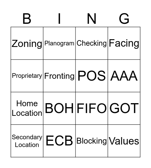 CVS Bingo Card