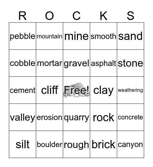 GEOLOGY BINGO Card