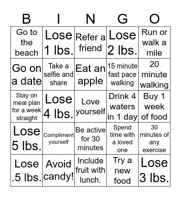 Valentine's Day Bingo Card