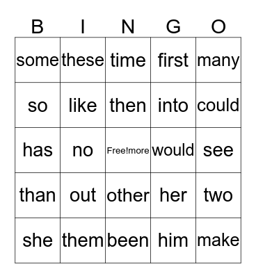 BINGO FUN :) Bingo Card