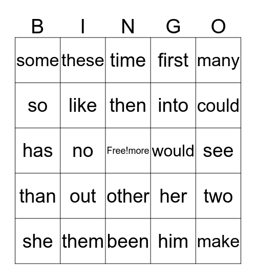 BINGO FUN :) Bingo Card