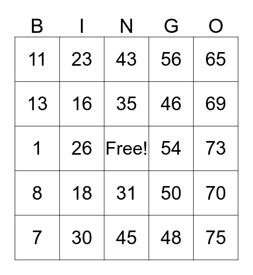 MISMA PAPARAZZI BINGO Card
