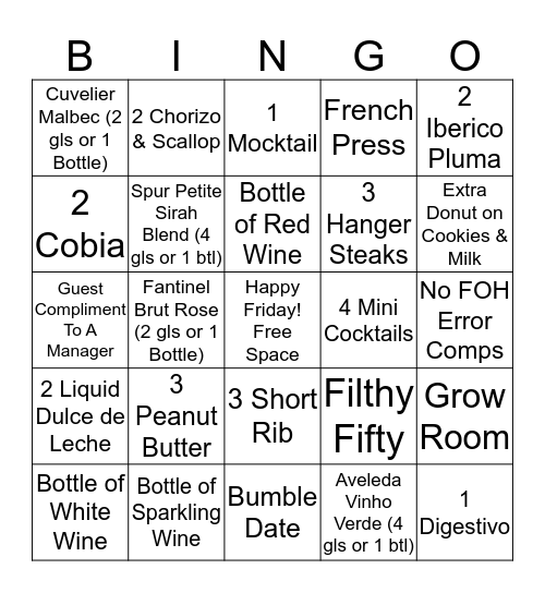 Beaker & Gray Happy Friday Bingo Card