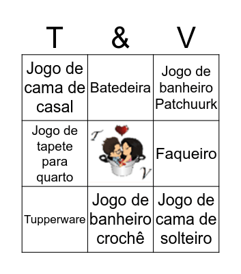 Chá dos Noivos Bingo Card