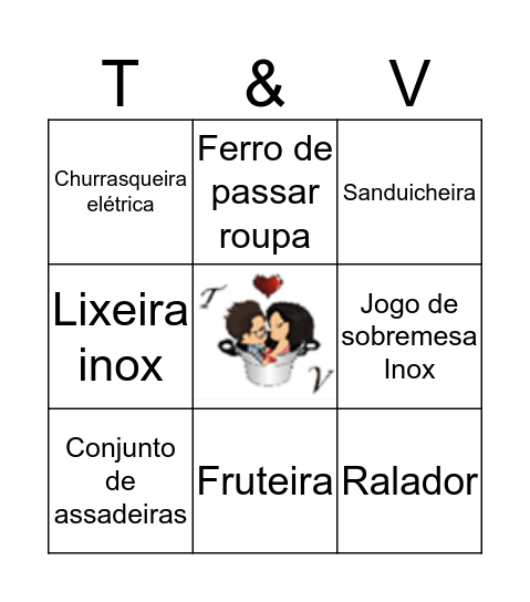 Chá dos Noivos Bingo Card