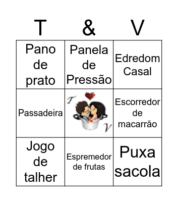 Chá dos Noivos Bingo Card