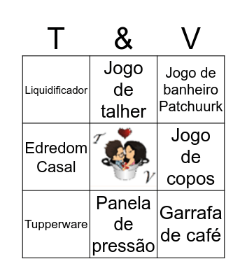 Chá dos Noivos Bingo Card