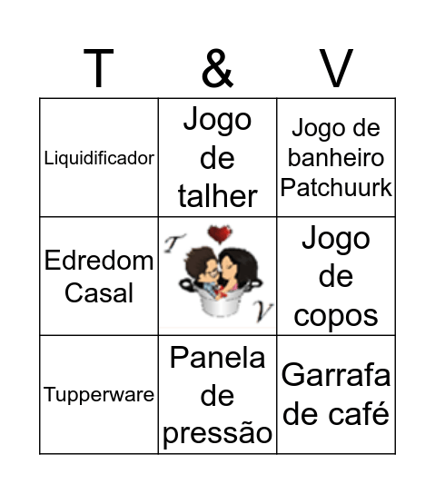 Chá dos Noivos Bingo Card