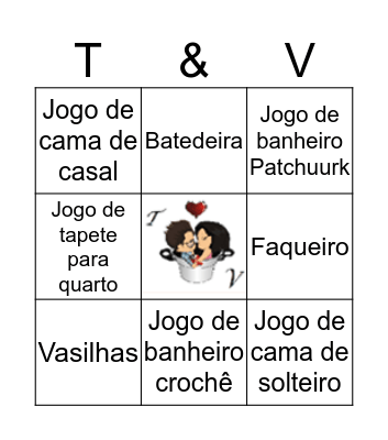Chá dos Noivos Bingo Card