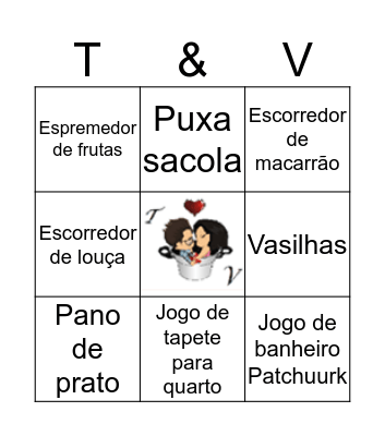 Chá dos Noivos Bingo Card